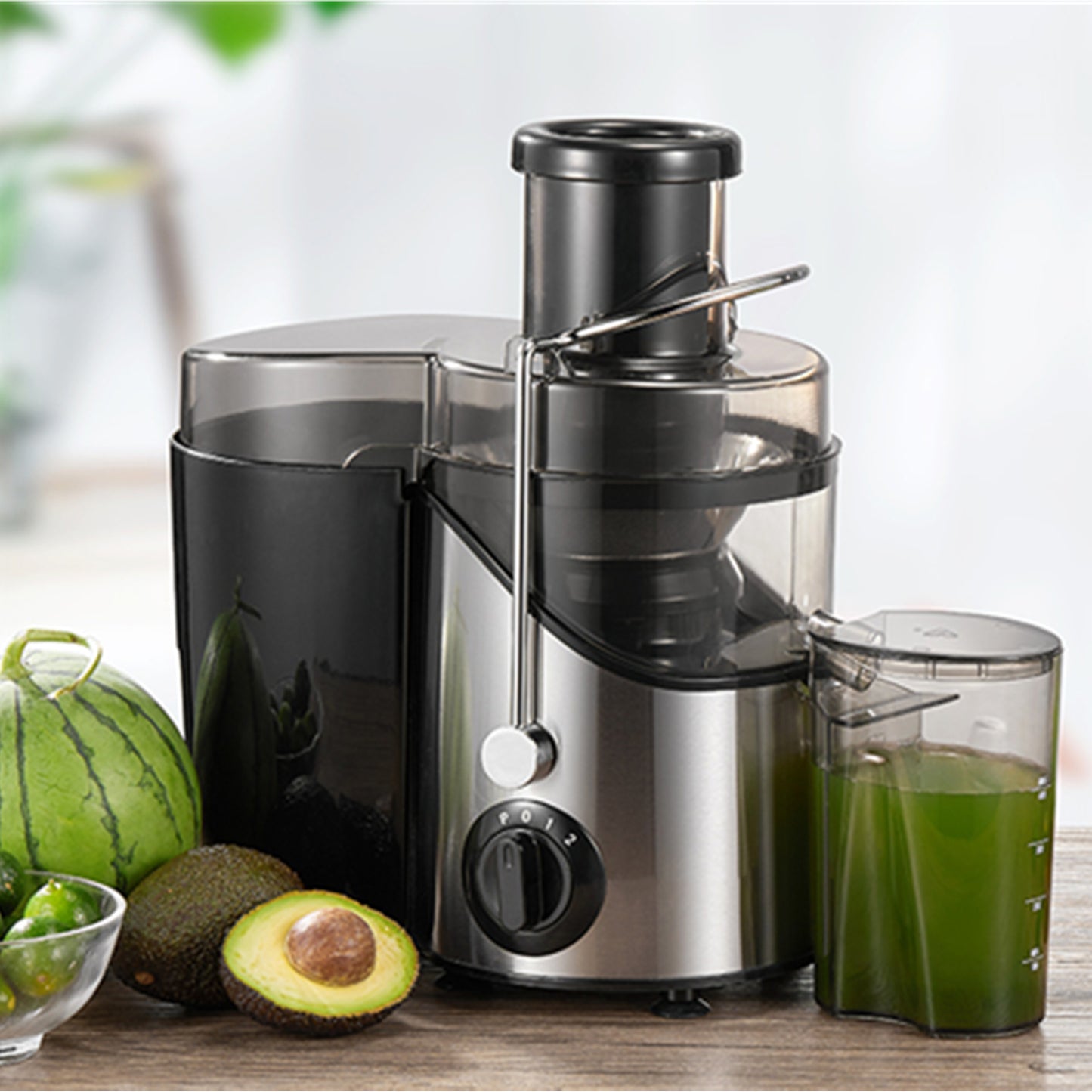 Juicer, Juicer Machines for Whole Fruits and Vegetables, 3 Speeds Centrifugal Juicer Extractor, Easy to Clean with 3" Wide Feed Chute, Stainless Steel Juicer BPA-Free