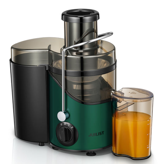 Juilist Juicer Machines, 3" Wide Mouth Juicer Extractor, 3-Speed Setting, 400W Easy to Clean, Dark Green