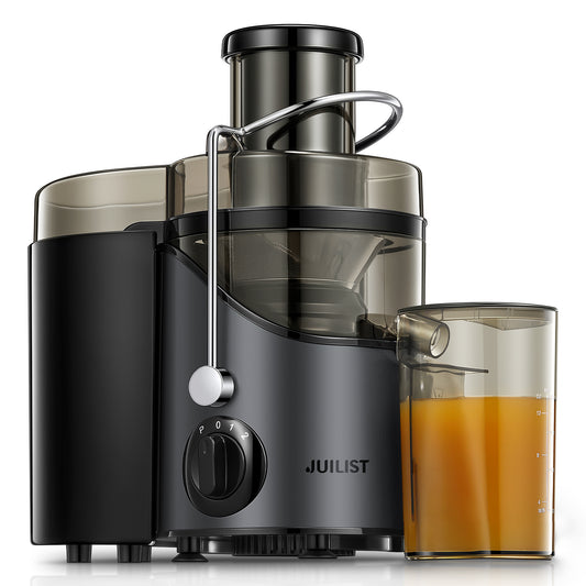 Juilist Juicer Machines, 3" Wide Mouth Juicer Extractor, 3-Speed Setting, 400W Easy to Clean, Grey
