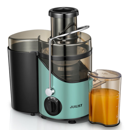 Juilist Juicer Machines, 3" Wide Mouth Juicer Extractor, 3-Speed Setting, 400W Easy to Clean, Light Blue