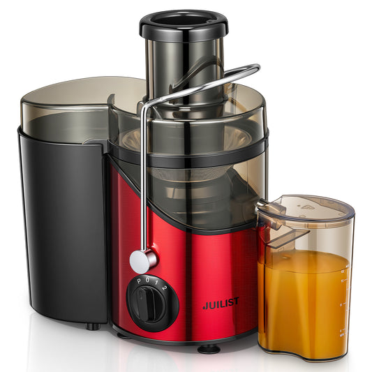 Juilist Juicer Machines, 3" Wide Mouth Juicer Extractor, 3-Speed Setting, 400W Easy to Clean, Bright Red