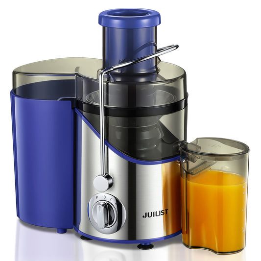 Juilist Juicer Machines, 3" Wide Mouth Juicer Extractor, 3-Speed Setting, 400W Easy to Clean, Blue