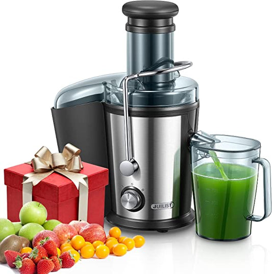 Juicer Machines Vegetable and Fruit, 800W Powerful Juilist Centrifugal Juicer Machines Easy to Clean with Brush, Dual Speeds Juice Extractor Machine with Large 3'' Feed Chute & Anti-Drip