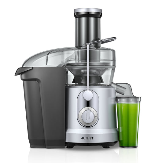 1300W Juicer Machines Easy Clean, Juilist Juice Extractor Machine w/ 3.2" Wide Feed Chute for Whole Fruits and Veggies, BPA-free